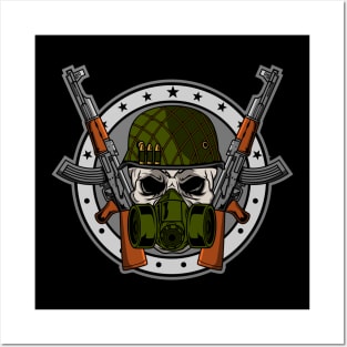 SKULL ARMY BADGE Posters and Art